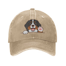 Load image into Gallery viewer, Personalized Bernese Mountain Dog Baseball Cap - Waving Bernese Mountain Dog Design - Match Your Dog's Coat Color-Hats &amp; Caps-Red-Natural-One Size-6