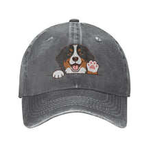 Load image into Gallery viewer, Personalized Bernese Mountain Dog Baseball Cap - Waving Bernese Mountain Dog Design - Match Your Dog's Coat Color-Hats &amp; Caps-Red-Deep Heather-One Size-3