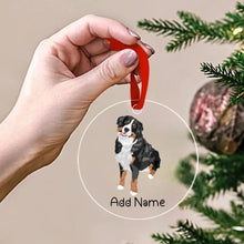 Load image into Gallery viewer, Personalized Bernese Mountain Dog Christmas Tree Ornaments-Christmas Ornament-Bernese Mountain Dog, Christmas, Personalized-Christmas Tree Ornaments-Transparent-3.5&quot; or 8.9 cm-2