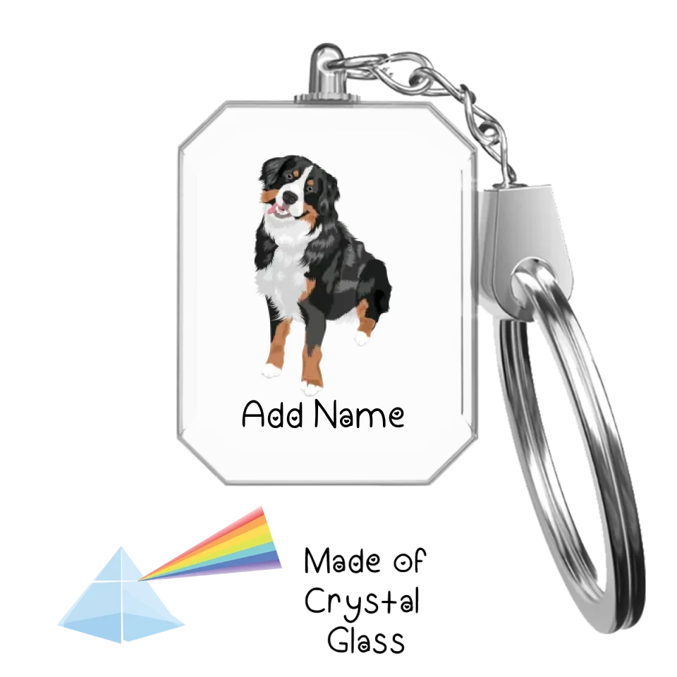 Personalized Bernese Mountain Dog Crystal Glass Keychain-Accessories-Bernese Mountain Dog-Crystal Keychain-Glass Crystal-One Size-2