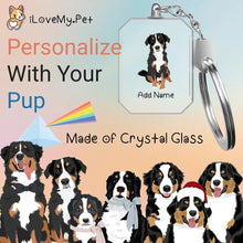 Load image into Gallery viewer, Bernese crystal-keychain-multi