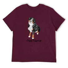 Load image into Gallery viewer, Personalized Bernese Mountain Dog Dad Cotton T Shirt-Apparel-Apparel, Bernese Mountain Dog, Dog Dad Gifts, Personalized, Shirt, T Shirt-Men&#39;s Cotton T Shirt-Maroon-Medium-15