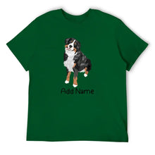 Load image into Gallery viewer, Personalized Bernese Mountain Dog Dad Cotton T Shirt-Apparel-Apparel, Bernese Mountain Dog, Dog Dad Gifts, Personalized, Shirt, T Shirt-Men&#39;s Cotton T Shirt-Green-Medium-16