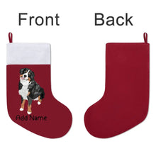 Load image into Gallery viewer, Personalized Bernese Mountain Dog Large Christmas Stocking-Christmas Ornament-Bernese Mountain Dog, Christmas, Home Decor, Personalized-Large Christmas Stocking-Christmas Red-One Size-3