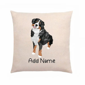 Personalized Bernese Mountain Dog Linen Pillowcase-Home Decor-Bernese Mountain Dog, Dog Dad Gifts, Dog Mom Gifts, Home Decor, Personalized, Pillows-Linen Pillow Case-Cotton-Linen-12"x12"-2