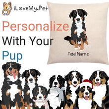 Load image into Gallery viewer, Personalized Bernese Mountain Dog Linen Pillowcase-Home Decor-Bernese Mountain Dog, Dog Dad Gifts, Dog Mom Gifts, Home Decor, Personalized, Pillows-1