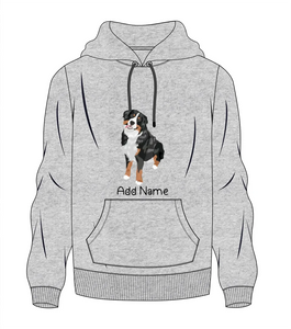 Personalized Bernese Mountain Dog Men's Warm Hoodie Sweatshirt-Apparel-Apparel, Bernese Mountain Dog, Dog Dad Gifts, Hoodie, Personalized, Sweatshirt-Men's Warm Hoodie Sweatshirt-Gray-S-10