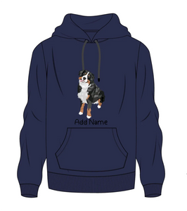 Personalized Bernese Mountain Dog Men's Warm Hoodie Sweatshirt-Apparel-Apparel, Bernese Mountain Dog, Dog Dad Gifts, Hoodie, Personalized, Sweatshirt-Men's Warm Hoodie Sweatshirt-Navy Blue-S-2