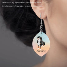 Load image into Gallery viewer, Personalized Bernese Mountain Dog Mom Earrings-Dog Themed Jewellery-Bernese Mountain Dog-Personalized Dog Mom Earrings-Oval-One Size-3