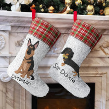 Load image into Gallery viewer, Personalized Bernese Mountain Dog Shiny Sequin Christmas Stocking-Christmas Ornament-Bernese Mountain Dog, Christmas, Home Decor, Personalized-Sequinned Christmas Stocking-Sequinned Silver White-One Size-5