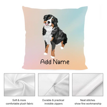 Load image into Gallery viewer, Personalized Bernese Mountain Dog Soft Plush Pillowcase-Home Decor-Bernese Mountain Dog, Christmas, Dog Dad Gifts, Dog Mom Gifts, Home Decor, Personalized, Pillows-3