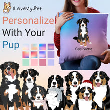 Load image into Gallery viewer, Personalized Bernese Mountain Dog Soft Plush Pillowcase-Home Decor-Bernese Mountain Dog, Christmas, Dog Dad Gifts, Dog Mom Gifts, Home Decor, Personalized, Pillows-1