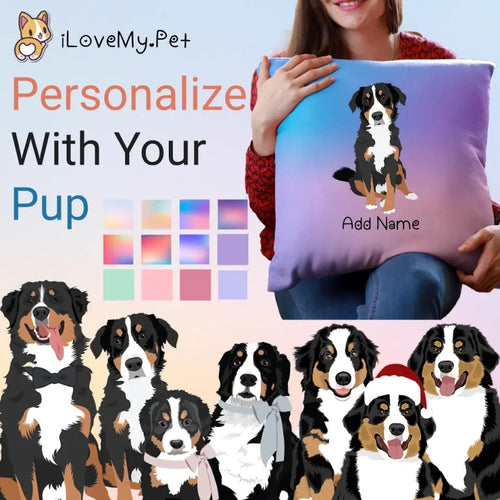 Personalized Bernese Mountain Dog Soft Plush Pillowcase