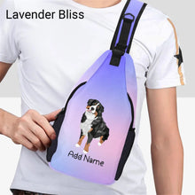 Load image into Gallery viewer, Personalized Bernese Mountain Dog Unisex Sling Bag Backpack-Accessories-Bernese Mountain Dog-Unisex Sling Bag Backpack-Lavender Bliss-One Size-15