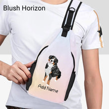 Load image into Gallery viewer, Personalized Bernese Mountain Dog Unisex Sling Bag Backpack-Accessories-Bernese Mountain Dog-Unisex Sling Bag Backpack-Blush Horizon-One Size-20