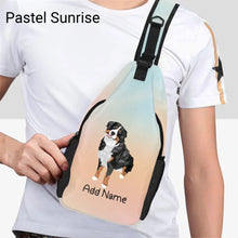 Load image into Gallery viewer, Personalized Bernese Mountain Dog Unisex Sling Bag Backpack-Accessories-Bernese Mountain Dog-Unisex Sling Bag Backpack-Pastel Sunrise-One Size-21