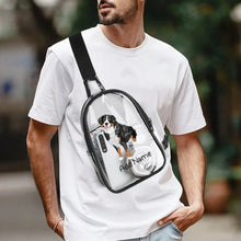 Load image into Gallery viewer, Personalized Bernese Mountain Dog Unisex Transparent Sling Bag-Accessories-Bernese Mountain Dog-Unisex Transparent Sling Bag-Transparent-One Size-4