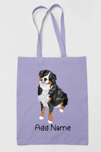 Load image into Gallery viewer, Personalized Bernese Mountain Dog Zippered Tote Bag-Accessories-Accessories, Bags, Bernese Mountain Dog, Dog Mom Gifts, Personalized-Zippered Tote Bag-Pastel Purple-Classic-2