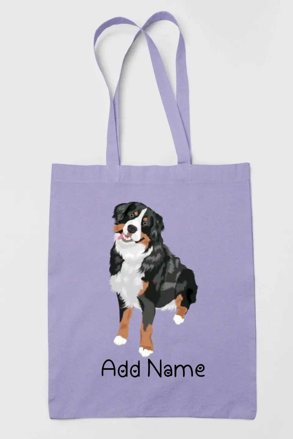 Personalized Bernese Mountain Dog Zippered Tote Bag-Accessories-Accessories, Bags, Bernese Mountain Dog, Dog Mom Gifts, Personalized-Zippered Tote Bag-Pastel Purple-Classic-2