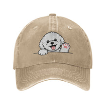 Load image into Gallery viewer, Personalized Bichon Frise Baseball Cap - Waving Bichon Frise Design - Match Your Dog's Coat Color-Hats &amp; Caps-Accessories,Baseball Caps,Bichon Frise,Dog Dad Gifts,Dog Mom Gifts-Natural-One Size-4