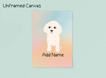 Load image into Gallery viewer, Personalized Bichon Frise Canvas Print Poster-Art-Bichon Frise-Canvas Poster-Light Canvas - Unframed-8x10-2