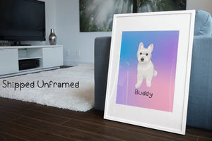 Personalized Bichon Frise Canvas Print Poster-Art-Bichon Frise-7