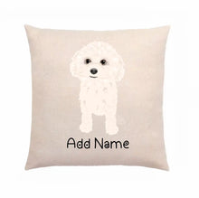 Load image into Gallery viewer, Personalized Bichon Frise Linen Pillowcase-Linen Pillow Case-Cotton-Linen-16"x16"