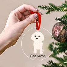 Load image into Gallery viewer, Personalized Bichon Frise Love Christmas Tree Ornaments-Christmas Ornament-Bichon Frise, Christmas, Personalized-Christmas Tree Ornaments-Transparent-3.5&quot; or 8.9 cm-2