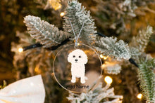 Load image into Gallery viewer, Personalized Bichon Frise Love Christmas Tree Ornaments-Christmas Ornament-Bichon Frise, Christmas, Personalized-Christmas Tree Ornaments-Transparent-3.5&quot; or 8.9 cm-3