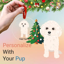 Load image into Gallery viewer, Bichon Frise christmas-tree-ornament-single