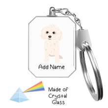 Load image into Gallery viewer, Personalized Bichon Frise Love Crystal Glass Keychain-Accessories-Bichon Frise-Crystal Keychain-Glass Crystal-One Size-2