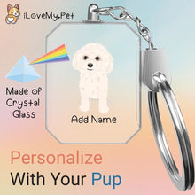 Load image into Gallery viewer, Bichon Frise crystal-keychain-single