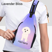 Load image into Gallery viewer, Personalized Bichon Frise Love Unisex Sling Bag Backpack-Accessories-Bichon Frise-Unisex Sling Bag Backpack-Lavender Bliss-One Size-15