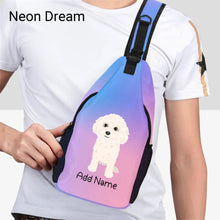 Load image into Gallery viewer, Personalized Bichon Frise Love Unisex Sling Bag Backpack-Accessories-Bichon Frise-Unisex Sling Bag Backpack-Neon Dream-One Size-17