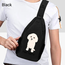 Load image into Gallery viewer, Personalized Bichon Frise Love Unisex Sling Bag Backpack-Accessories-Bichon Frise-Unisex Sling Bag Backpack-Black-One Size-2