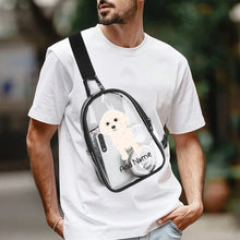 Load image into Gallery viewer, Personalized Bichon Frise Love Unisex Transparent Sling Bag-Accessories-Bichon Frise-Unisex Transparent Sling Bag-Transparent-One Size-4