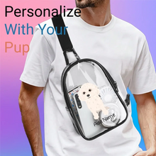 Load image into Gallery viewer, Bichon Frise transparent-sling-bag-single