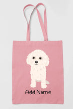 Load image into Gallery viewer, Personalized Bichon Frise Love Zippered Tote Bag-Accessories-Accessories, Bags, Bichon Frise, Dog Mom Gifts, Personalized-11