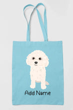 Load image into Gallery viewer, Personalized Bichon Frise Love Zippered Tote Bag-Accessories-Accessories, Bags, Bichon Frise, Dog Mom Gifts, Personalized-13