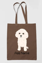 Load image into Gallery viewer, Personalized Bichon Frise Love Zippered Tote Bag-Accessories-Accessories, Bags, Bichon Frise, Dog Mom Gifts, Personalized-15