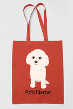 Load image into Gallery viewer, Personalized Bichon Frise Love Zippered Tote Bag-Accessories-Accessories, Bags, Bichon Frise, Dog Mom Gifts, Personalized-16