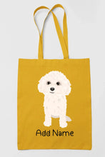 Load image into Gallery viewer, Personalized Bichon Frise Love Zippered Tote Bag-Accessories-Accessories, Bags, Bichon Frise, Dog Mom Gifts, Personalized-17