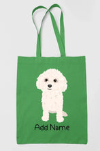 Load image into Gallery viewer, Personalized Bichon Frise Love Zippered Tote Bag-Accessories-Accessories, Bags, Bichon Frise, Dog Mom Gifts, Personalized-18