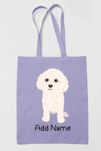 Load image into Gallery viewer, Personalized Bichon Frise Love Zippered Tote Bag-Accessories-Accessories, Bags, Bichon Frise, Dog Mom Gifts, Personalized-Zippered Tote Bag-Pastel Purple-Classic-2