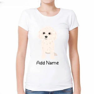 Personalized Bichon Frise Mom T Shirt for Women-Customizer-Apparel, Bichon Frise, Dog Mom Gifts, Personalized, Shirt, T Shirt-2
