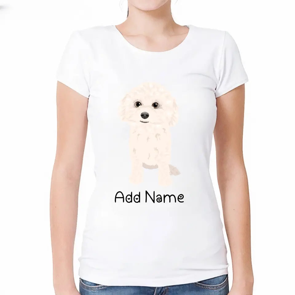 Personalized Bichon Frise Mom T Shirt for Women-Customizer-Apparel, Bichon Frise, Dog Mom Gifts, Personalized, Shirt, T Shirt-Modal T-Shirts-White-Small-2