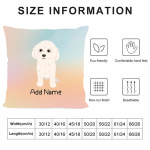 Personalized Bichon Frise Soft Plush Pillowcase-Home Decor-Bichon Frise, Dog Dad Gifts, Dog Mom Gifts, Home Decor, Personalized, Pillows-4