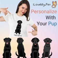 Load image into Gallery viewer, Personalized Black Lab Mom T Shirt for Women-Customizer-Apparel, Black Labrador, Dog Mom Gifts, Labrador, Personalized, Shirt, T Shirt-Modal T-Shirts-White-Small-1
