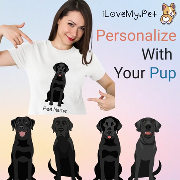 Personalized Black Lab Mom T Shirt For Women 360x