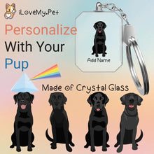 Load image into Gallery viewer, Labrador Retriever - Black  crystal-keychain-multi